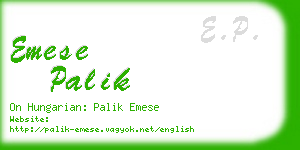 emese palik business card